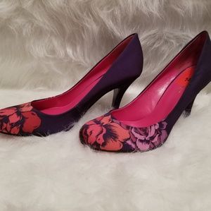 Purple and pink stylish heel